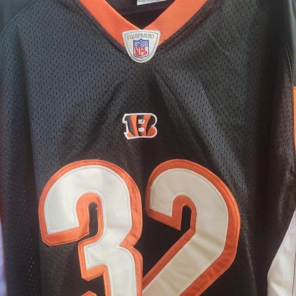 VTG Reebok Rudi Johnson Cincinnati Bengals Black and Orange Equipment Jersey - Picture 4 of 7